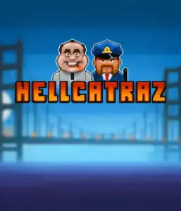 Explore the action-packed world of Hellcatraz slot by Relax Gaming, highlighting a quirky prisoner and a guard with the infamous Alcatraz prison and San Francisco skyline in the background. This graphic portrays the adventure and mischief of an prison break-themed game, great for those who enjoy playful themes, offering a captivating escape. 