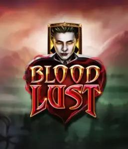 A dark and seductive view of the Blood Lust slot by ELK Studios, featuring gothic vampire symbols and a haunting castle backdrop. This image captures the slot's enthralling atmosphere, complemented with its innovative game mechanics, attractive for those interested in the vampire genre.